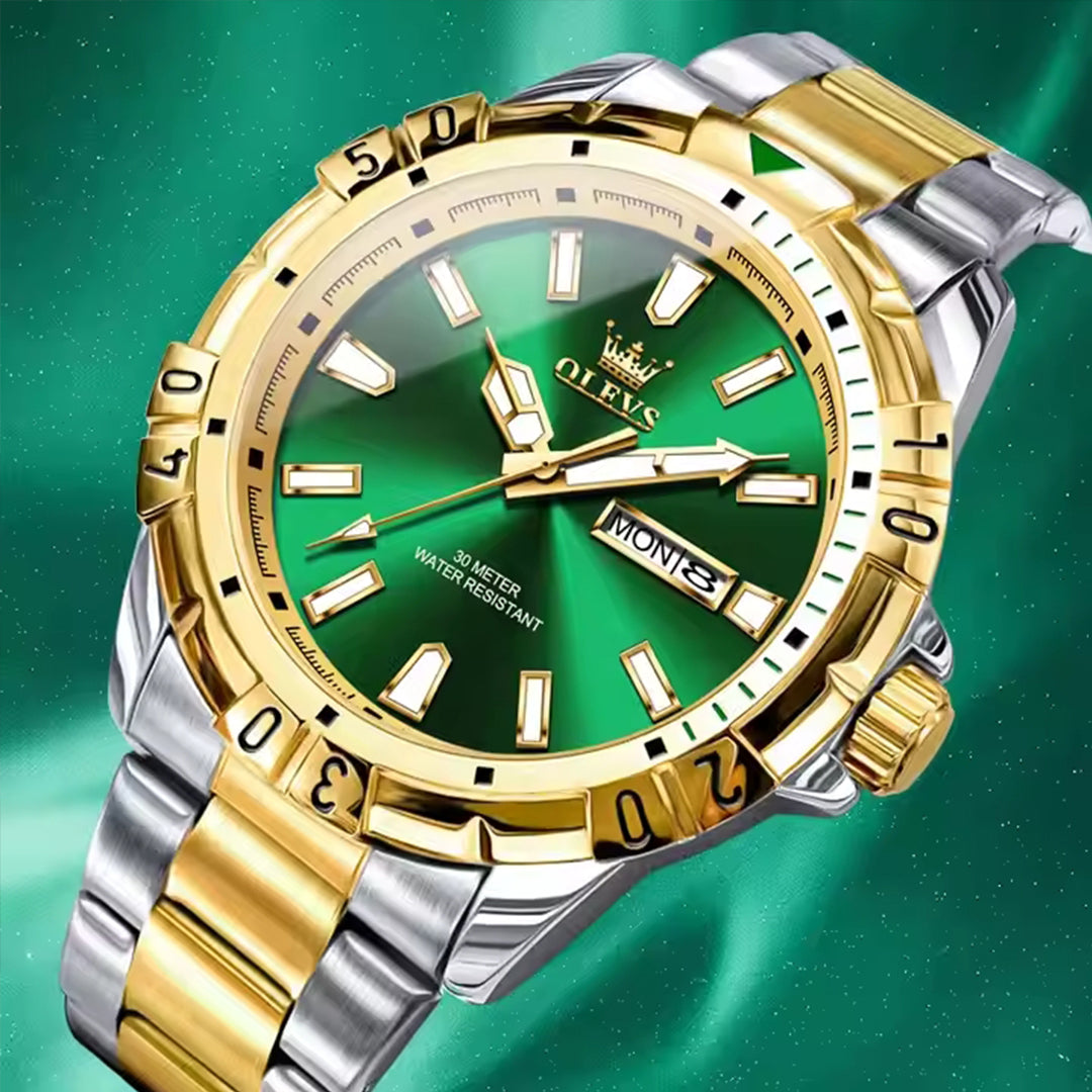 Reloj Olevs Gold Green